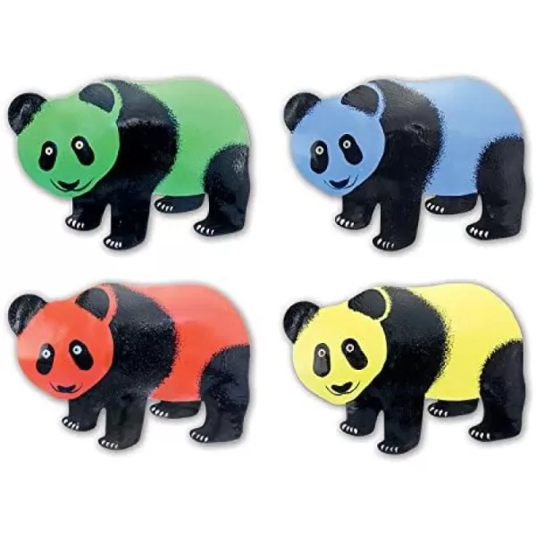 Puzzled Panda Bobble Metal Magnets Set of 4