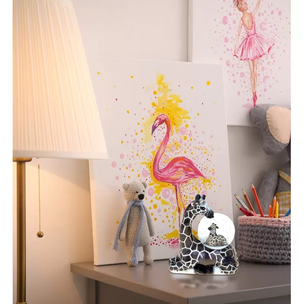 CoTa Global Panda Giraffe Elephant Flamingo Snow Globe Set of 4  Wildlife Water Globe Figurines Collectible Novelty Ornament for Home Decor Gift for Birthdays Christmas and Valentine  45mm