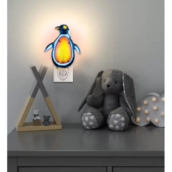 CoTa Global Ocean Life Night Lights  Sea Turtle Seashell Penguin and Octopus Home Dcor Wall Plug in Night Lights with Switch Decorative Hand Made Metal Glass Nightlights for Home  4 Pack