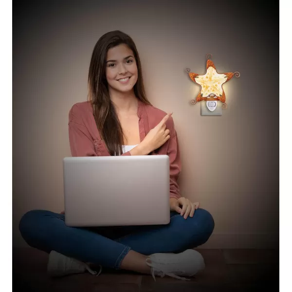 CoTa Global Ocean Life Night Lights  Shell Flamingo Shark and Starfish Home Dcor Wall Plug in Night Lights with Switch Decorative Hand Made Metal Glass Nightlights for Home  4 Pieces Pack