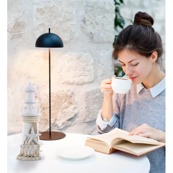 Puzzled COTA Global White Lighthouse Decor  Handmade and Crafted Wooden Lighthouse Decoration with Starfish Decorative Tabletop Centerpiece Home Decor  875 Inches