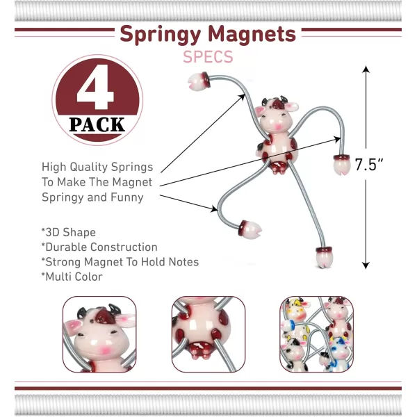 Puzzled Springy Cow Magnet