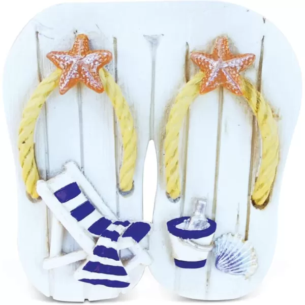 COTA Global Sandals Refrigerator Nautical Magnet  Maritime Decoration Resin Beach Design Fun and Cute Ocean Sign Magnet for Kitchen Fridge Locker Home Decor and Office Decor Novelty  1 Piece