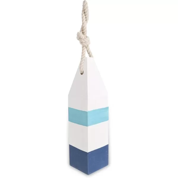CoTa Global Blue Mist Buoy Nautical Decor  Handcrafted Nautical Decor Wooden Buoy with Rope Hanger Ocean Decor Wood Sculpture Hanging Wall Beach Decorations for Home and Bathroom  105 Inch