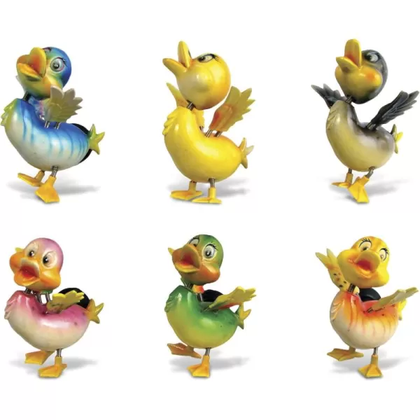 CoTa Global Duck Refrigerator Bobble Magnets Set of 6  Assorted Color Fun Cute Pond Bird Animal Bobble Head Magnets For Kitchen Fridge Home Decor Lockers and Cool Office Decorative Novelty  6 Pack