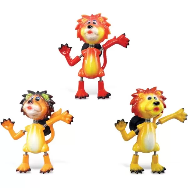 CoTa Global Lion Refrigerator Bobble Magnets Set of 3  Assorted Color Fun Cute Zoo Wild Animal Bobble Magnets For Kitchen Fridge ampamp Locker Home Decor ampamp Cool Office Decor Novelty Accessory  3 Pack