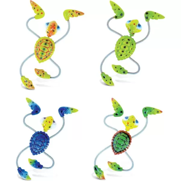 CoTa Global Sea Turtle Refrigerator Springy Magnets Set of 4  Assorted Color Ocean Life Animal Springy Magnets for Kitchen Fridge Door Cool Nautical Home ampamp Office Novelty Decor Accessory  4 Pack