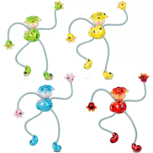 Puzzled Dog Springy Magnets Set of 4