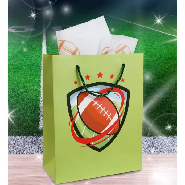 DolliBu Alien Large Gift Bag with Tissue Paper  Cute Space Alien Big Gift Wrap Bag with Handles and Alien Tissue Paper for Holiday Birthday Party Favor Gift Bags for Kids and Adult  13 InchesGreen 12pack