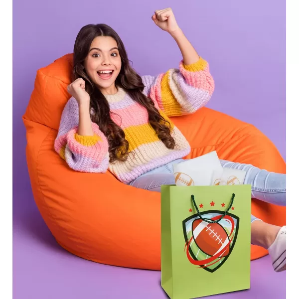 DolliBu Alien Large Gift Bag with Tissue Paper  Cute Space Alien Big Gift Wrap Bag with Handles and Alien Tissue Paper for Holiday Birthday Party Favor Gift Bags for Kids and Adult  13 InchesGreen 12pack