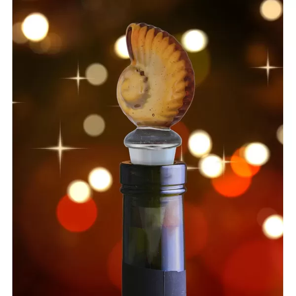 Cheers Black Bear Metal Wine Stopper  Elegant Vacuum Seal Reusable Wild Life Animal Wine Bottle Stopper Airtight Leak Proof Bottle Topper Cork Plug Cute Home Decor ampamp Bar Tool Accessory Unique GiftBrown Glass Sea Shell