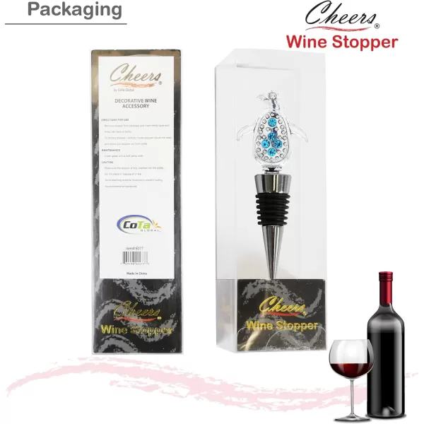 Cheers Black Bear Metal Wine Stopper  Elegant Vacuum Seal Reusable Wild Life Animal Wine Bottle Stopper Airtight Leak Proof Bottle Topper Cork Plug Cute Home Decor ampamp Bar Tool Accessory Unique GiftSilver Metal Penguin