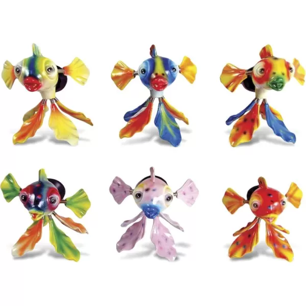 COTA Global Exotic Fish Refrigerator Bobble Magnets Set of 6  Assorted Color Fun Cute Sea Life Animal Bobble Head Magnets for Kitchen Fridge Home Decor Cool Office and Decorative Novelty  6 Pack