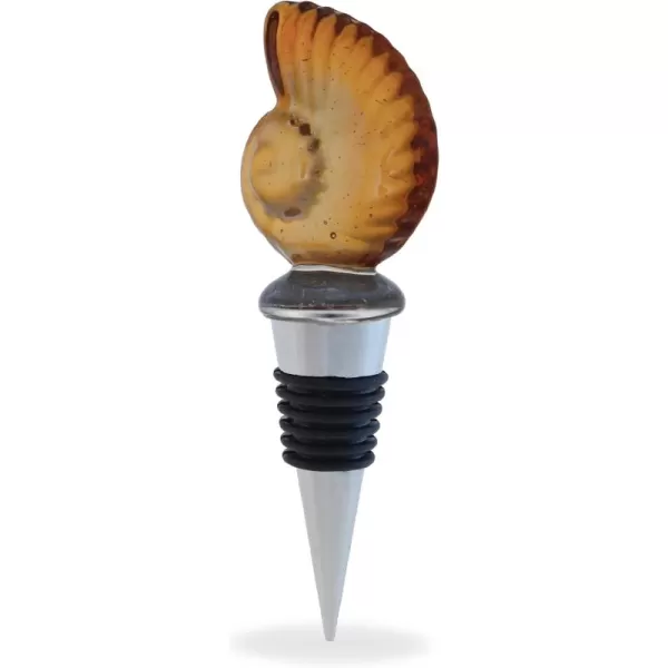 Cheers Black Bear Metal Wine Stopper  Elegant Vacuum Seal Reusable Wild Life Animal Wine Bottle Stopper Airtight Leak Proof Bottle Topper Cork Plug Cute Home Decor ampamp Bar Tool Accessory Unique GiftBrown Glass Sea Shell