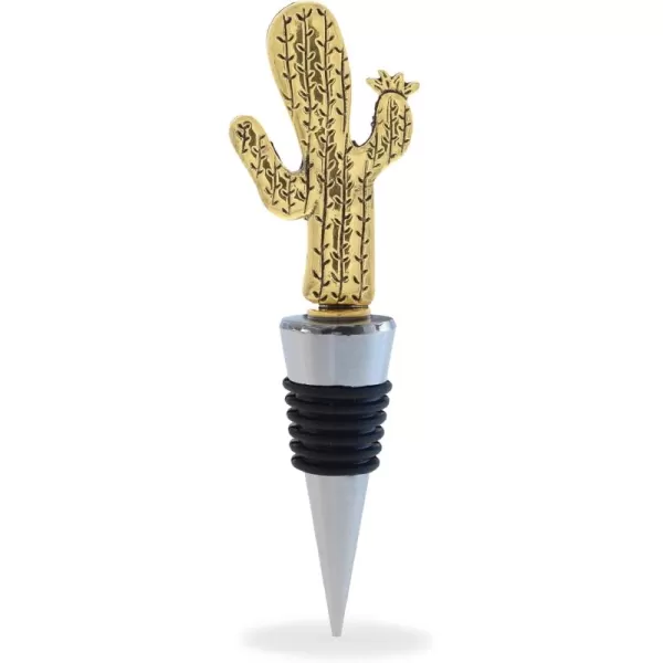 Cheers Black Bear Metal Wine Stopper  Elegant Vacuum Seal Reusable Wild Life Animal Wine Bottle Stopper Airtight Leak Proof Bottle Topper Cork Plug Cute Home Decor ampamp Bar Tool Accessory Unique GiftGold Metal Cactus