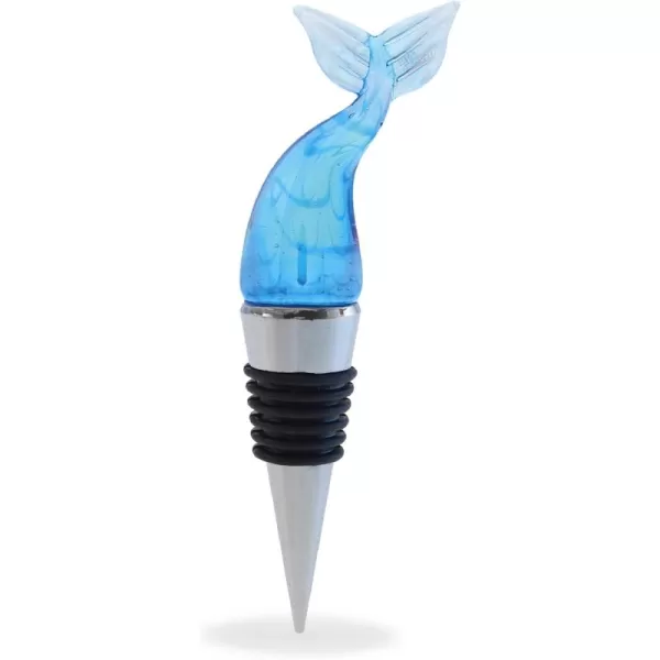 Cheers Black Bear Metal Wine Stopper  Elegant Vacuum Seal Reusable Wild Life Animal Wine Bottle Stopper Airtight Leak Proof Bottle Topper Cork Plug Cute Home Decor ampamp Bar Tool Accessory Unique GiftBlue Glass Mermaid Tail