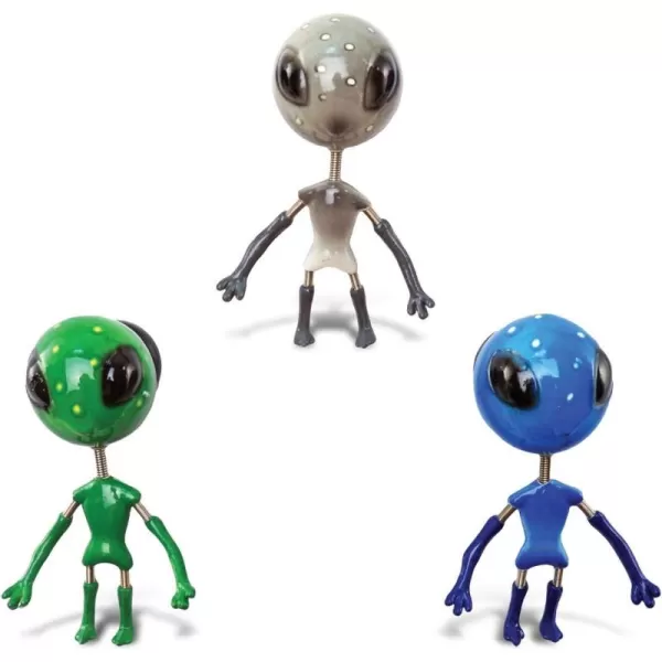 CoTa Global Alien Refrigerator Bobble Magnets Set of 3  Assorted Color Fun Cute Science Fiction Space Aliens Bobble Head Magnets for Kitchen Fridge Home Decor Cool Office ampamp Decor Novelty  3 Pack
