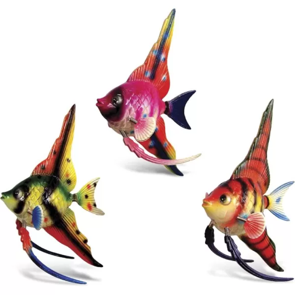 CoTa Global Angelfish Refrigerator Bobble Magnets Set of 3  Assorted Color Fun Cute Sea Life Animal Bobble Head Magnets for Kitchen Fridge Home Decor Cool Office and Decorative Novelty  3 Pack