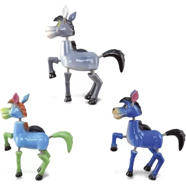 CoTa Global Donkey Refrigerator Bobble Magnets Set of 3  Assorted Color Fun Cute Farm Life Animal Bobble Head Magnets For Kitchen Fridge Lockers Home Decor Cool Office ampamp Decorative Novelty  3 Pack