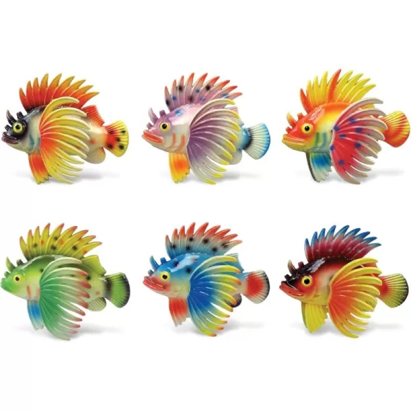 CoTa Global Exotic Lionfish Refrigerator Bobble Magnets Set of 6  Assorted Color Fun Cute Sea Life Animal Bobble Head Magnets For Kitchen Fridge Home Decor Cool Office ampamp Decorative Novelty  6 Pack