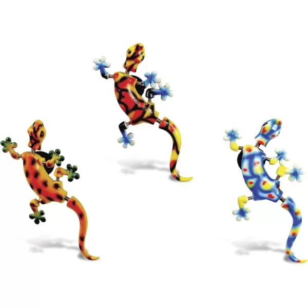 CoTa Global Gecko Refrigerator Bobble Magnets Set of 3  Assorted Color Fun Cute Lizard Reptile Bobble Head Magnets for Kitchen Fridge Lockers Home Decor Cool Office ampamp Decorative Novelty  3 Pack