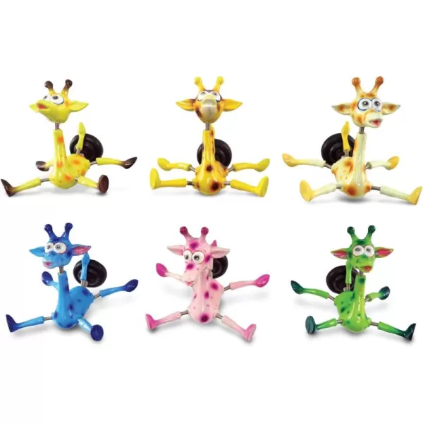 CoTa Global Giraffe Refrigerator Bobble Magnets Set of 6  Assorted Color Fun Cute Wild Life Zoo Animal Bobble Head Magnets for Kitchen Fridge Locker Home Decor Cool Office Decor Novelty  6 Pack