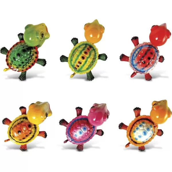 CoTa Global Land Turtle Refrigerator Bobble Magnets Set of 6  Assorted Color Fun Cute Tortoise Animal Bobble Magnets for Kitchen Fridge Lockers Home Decor Cool Office ampamp Decorative Novelty  6 Pack