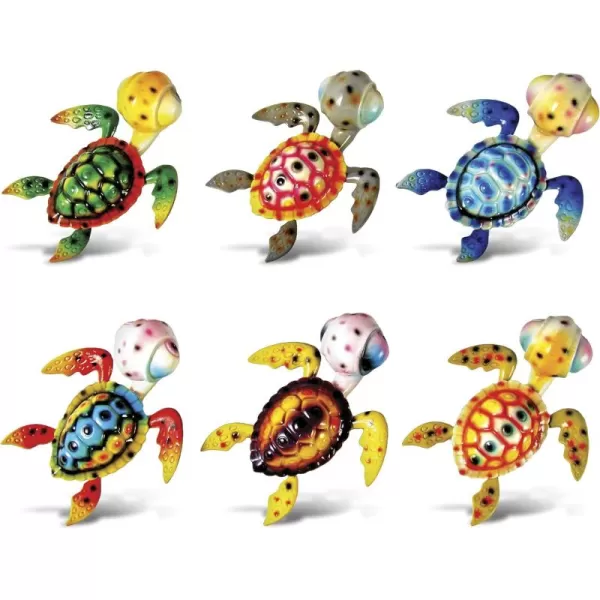 CoTa Global Sea Turtle Refrigerator Bobble Magnets Set of 6  Assorted Color Fun Cute Ocean Life Animal Bobble Magnets for Kitchen Fridge Lockers Home Decor Cool Office ampamp Decorative Novelty  6 Pack