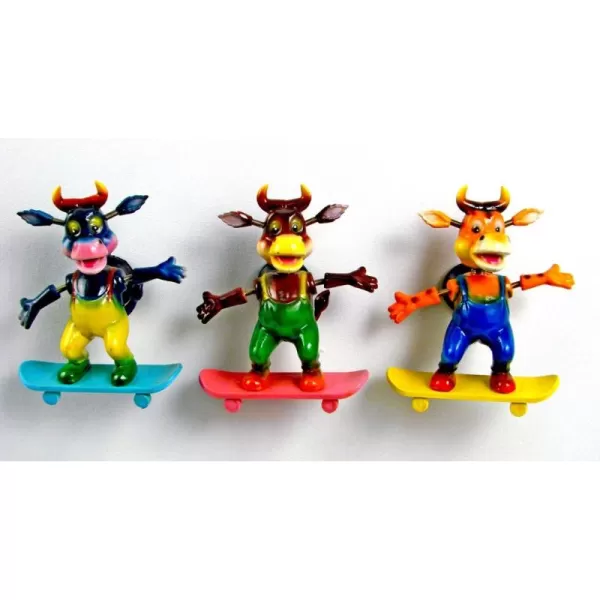 Puzzled Bull Skateboarding Bobble Magnets Set of 3