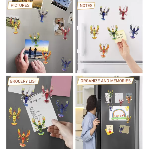 Funny Lobster  Refrigerator Bobble Magnet Set of 6