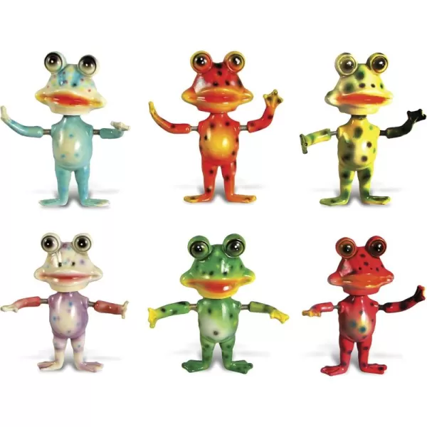 COTA Global Standing Frog Refrigerator Bobble Magnets Set of 6  Assorted Color Fun Cute Wild Life Animal Bobble Head Magnets for Kitchen Fridge Home Decor Cool Office ampamp Decorative Novelty  6 Pack