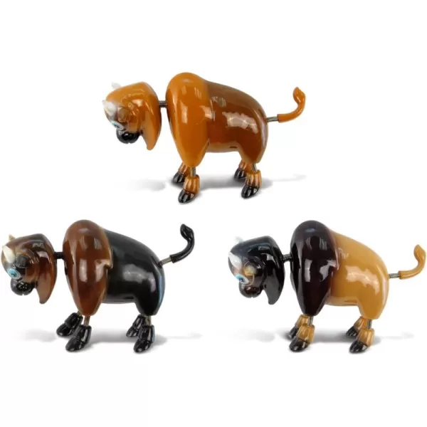 CoTa Global Buffalo Refrigerator Bobble Magnets Set of 3  Assorted Color Fun Cute Wild Life Animal Bison Bobble Head Magnets for Kitchen Fridge Home Decor Cool Office Decorative Novelty  3 Pack