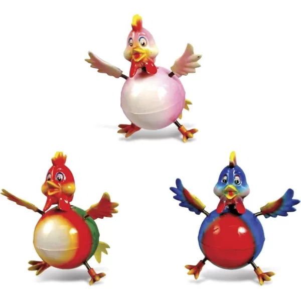 CoTa Global Fat Rooster Refrigerator Bobble Magnets Set of 3  Assorted Color Fun Cute Farm Life Animal Bobble Head Magnets for Kitchen Fridge Home Decor Cool Office and Decorative Novelty  3 Pack