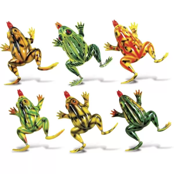 CoTa Global Frog Refrigerator Bobble Magnets Set of 6  Assorted Color Fun Cute Toad Pond Animal Bobble Head Magnets For Kitchen Fridge Home Decor Lockers and Cool Office Decorative Novelty  6 Pack