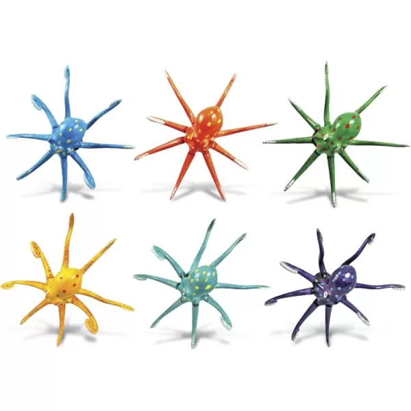 CoTa Global Octopus Refrigerator Bobble Magnets Set of 6 Assorted Color Fun Cute Sea Life Animal Bobble Head Magnets for Kitchen Fridge Lockers Home Decor Cool Office Decorative Novelty  6 Pack