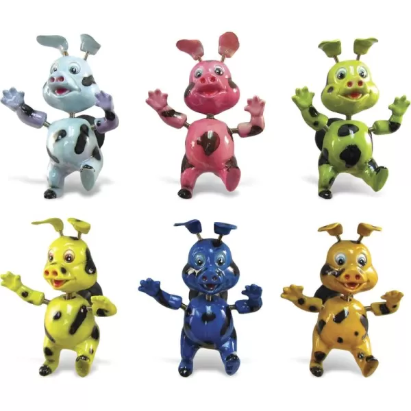 CoTa Global Piggy Refrigerator Bobble Magnets Set of 6  Assorted Color Fun Cute Pig Farm Animal Bobble Head Magnets for Kitchen Fridge Lockers Home Decor Cool Office ampamp Decorative Novelty  6 Pack
