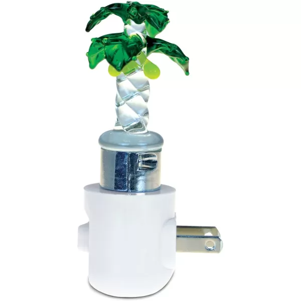 Puzzled Palm Tree Handcraft Art Glass Decorative Night Light Home Dcor  Beach Theme  Unique and Elegant Gift