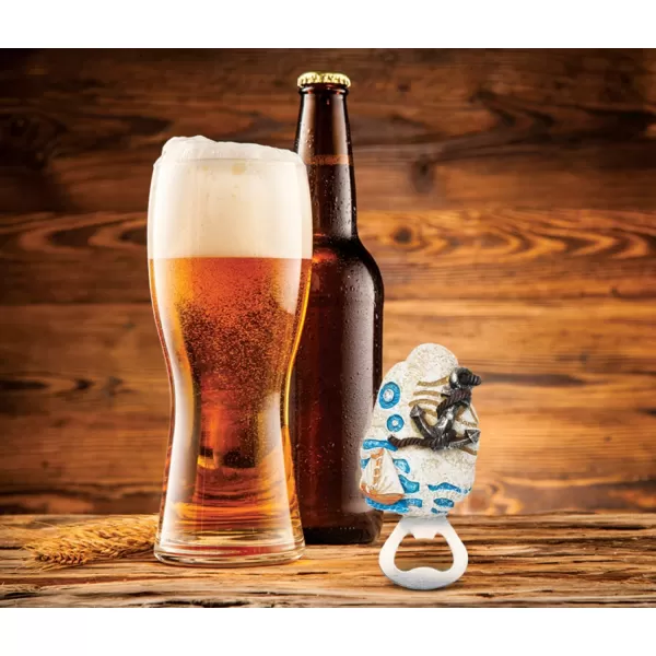 Puzzled Stone Anchor 4quot Magnet Bottle Opener Handcrafted Resin Kitchenware Nautical Ocean Aquatic Marine Life Theme Colorful Bar Decorative Tool Novelty Collectible Kitchen Accessory Unique Gift