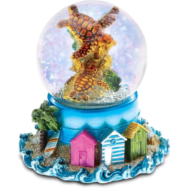 CoTa Global Cool Summer Sea Turtle Snow Globe  Water Globe Figurine with Sparkling Glitter Collectible Novelty Ornament for Home Decor for Birthdays Holiday and Valentines  65mm