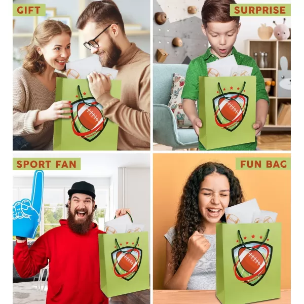 DolliBu Alien Large Gift Bag with Tissue Paper  Cute Space Alien Big Gift Wrap Bag with Handles and Alien Tissue Paper for Holiday Birthday Party Favor Gift Bags for Kids and Adult  13 InchesGreen 12pack