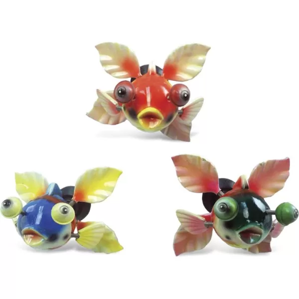COTA Global Funny Goldfish Refrigerator Bobble Magnets Set of 3  Assorted Color Fun Cute Sea Life Animal Bobble Head Magnets for Kitchen Fridge Home Decor Cool Office ampamp Decorative Novelty  3 Pack