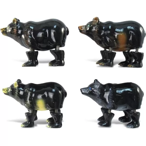 CoTa Global Black Bear Refrigerator Bobble Magnets Set of 4  Assorted Color Fun Cute Wild Life Animal Bobble Head Magnets for Kitchen Fridge Home Decor Cool Office and Decorative Novelty  4 Pack