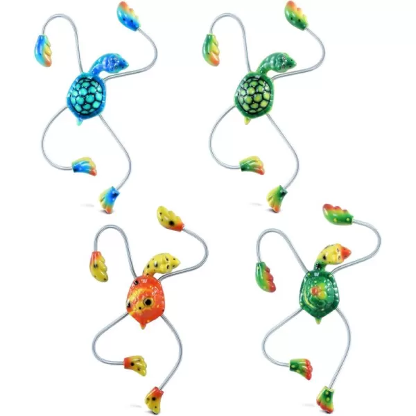 CoTa Global Sea Turtle Refrigerator Springy Magnets Set of 4  Assorted Color Cute Ocean Animal Springy Magnets for Kitchen Fridge Door Cool Nautical Home ampamp Office Novelty Decor Accessory  4 Pack