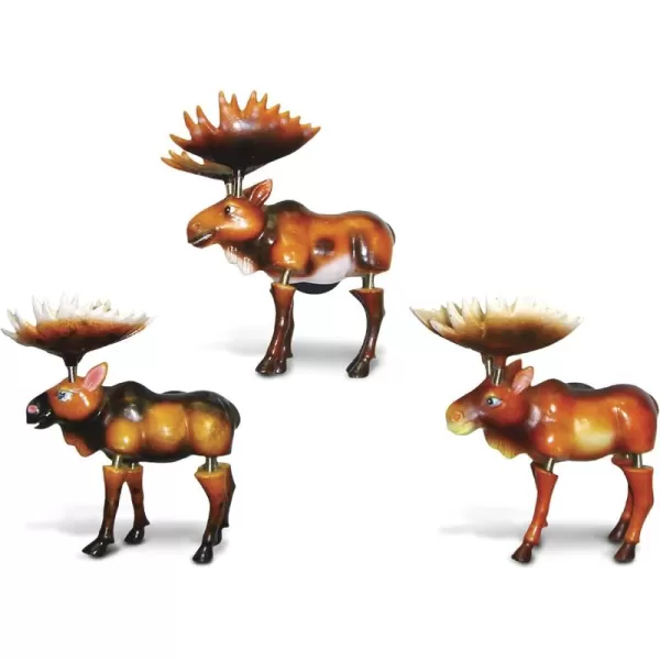 CoTa Global Wild Moose Refrigerator Bobble Magnets Set of 3  Assorted Color Fun Cute Wild Life Animal Bobble Head Magnets for Kitchen Fridge Home Decor and Cool Office Decorative Novelty  3 Pack