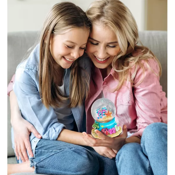 imageCoTa Global Cool Summer Beach Sandals Snow Globe  Water Globe Figurine with Sparkling Glitter Collectible Novelty Ornament for Home Decor for Birthdays Holiday and Valentines  65mm