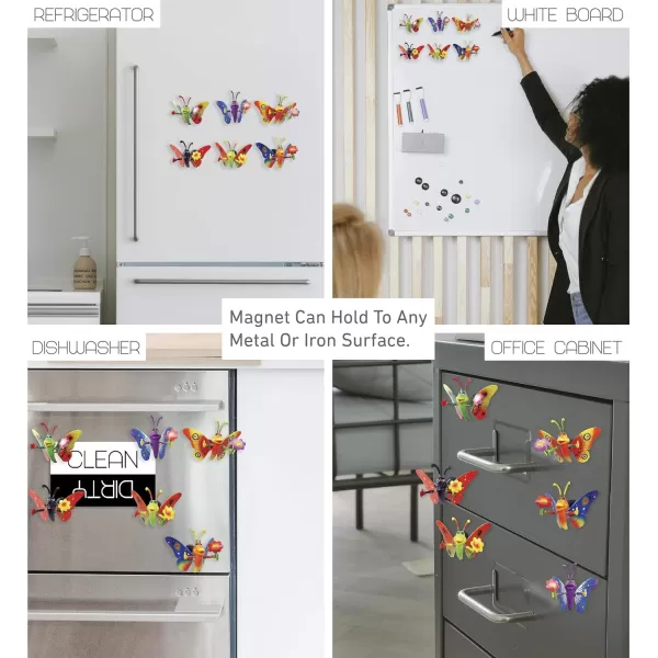 imagePuzzled Butterfly Refrigerator Bobble Magnet Set of 6