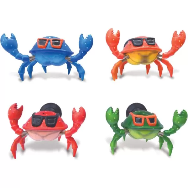 imageCOTA Global Cool Crab Refrigerator Bobble Magnets Set of 4  Assorted Color Fun Cute Sea Life Animal Bobble Head Magnets for Kitchen Fridge Home Decor and Cool Office Decorative Novelty  4 Pack