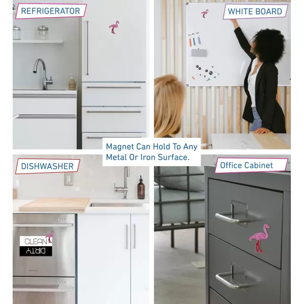 imageCOTA Global Shark Sparkling Fridge Magnet  Gray and White Fridge Magnets Rhinestone Decor Sea Life Decor Cute Fridge Magnet for Whiteboard Locker Accessories Cute Magnets for Office  34 InchesPink Flamingo