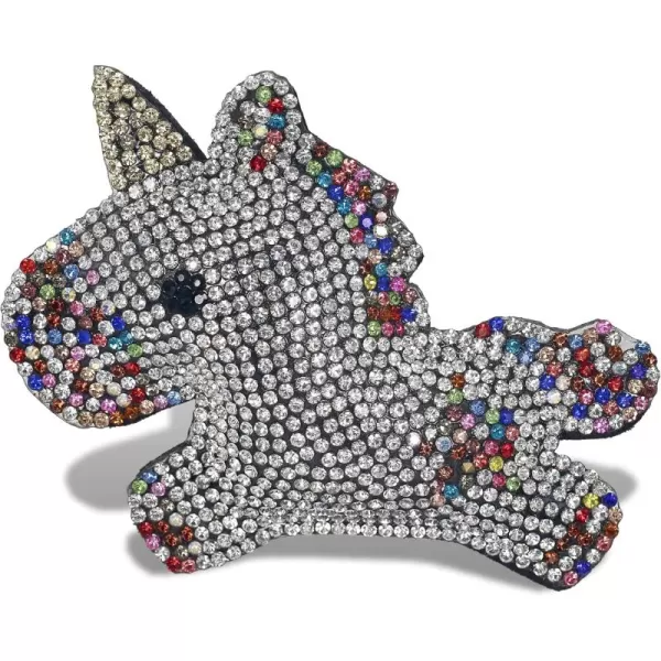 imageCOTA Global Shark Sparkling Fridge Magnet  Gray and White Fridge Magnets Rhinestone Decor Sea Life Decor Cute Fridge Magnet for Whiteboard Locker Accessories Cute Magnets for Office  34 InchesWhite Unicorn