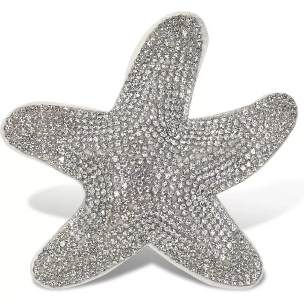 imageCOTA Global Shark Sparkling Fridge Magnet  Gray and White Fridge Magnets Rhinestone Decor Sea Life Decor Cute Fridge Magnet for Whiteboard Locker Accessories Cute Magnets for Office  34 InchesWhite Starfish
